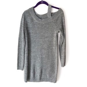 TORRID Gray one side cold shoulder sweater